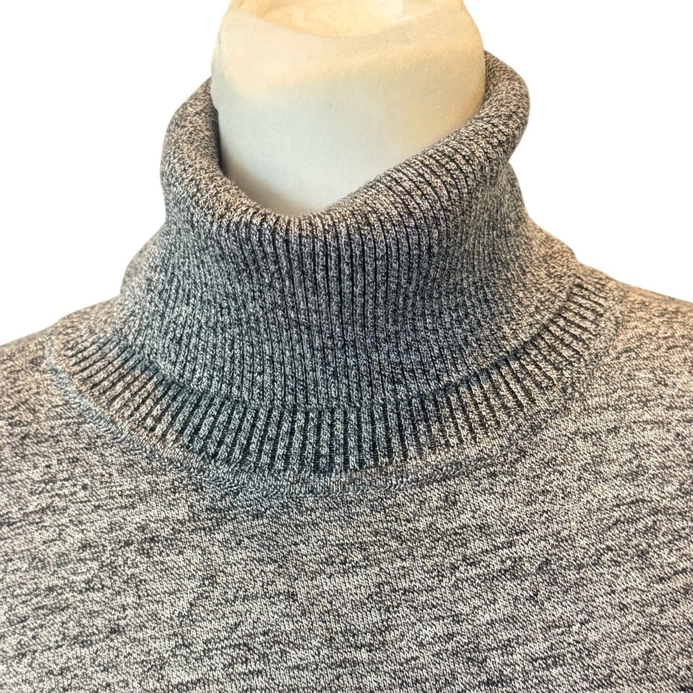 Calvin Klein Gray Turtleneck Sweater with Slim Fit - Picture 3 of 11